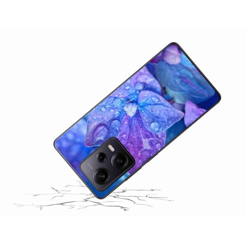 Gél tok mmCase a Xiaomi Redmi Note 12 Pro+ 5G számára - lila virág