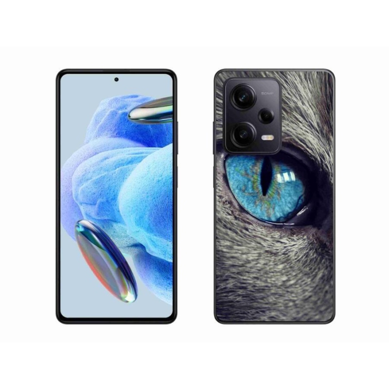 Gél tok mmCase a Xiaomi Redmi Note 12 Pro+ 5G számára - kék macskaszem