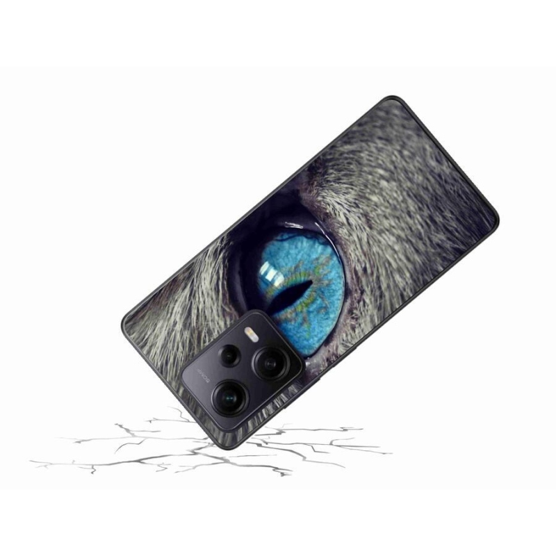 Gél tok mmCase a Xiaomi Redmi Note 12 Pro+ 5G számára - kék macskaszem