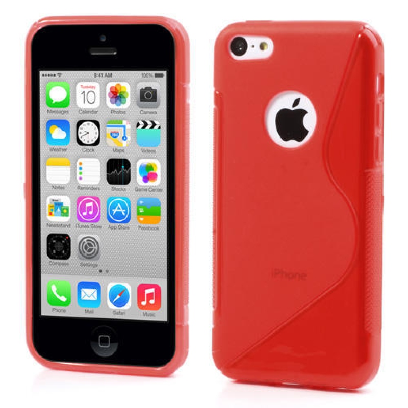 Gél S-line tok iPhone 5C-hez - piros