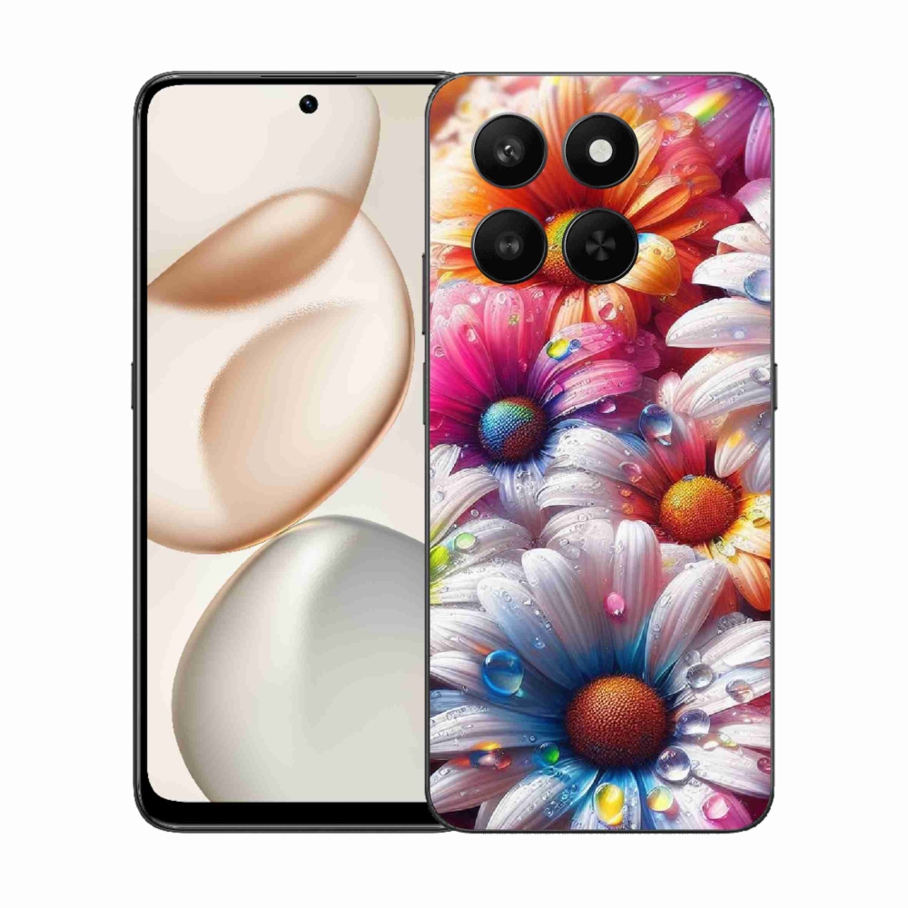 Zselés borító mmCase a Honor 400 Smart 5G/4G/Honor X7d készülékhez - színes margaréták