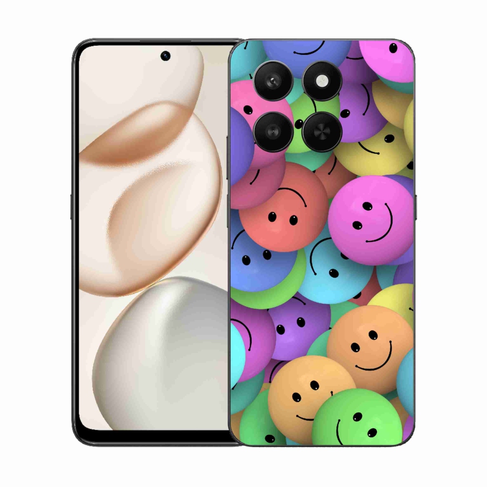 Zselés borító mmCase a Honor 400 Smart 5G/4G/Honor X7d készülékhez - színes smiley-kkal