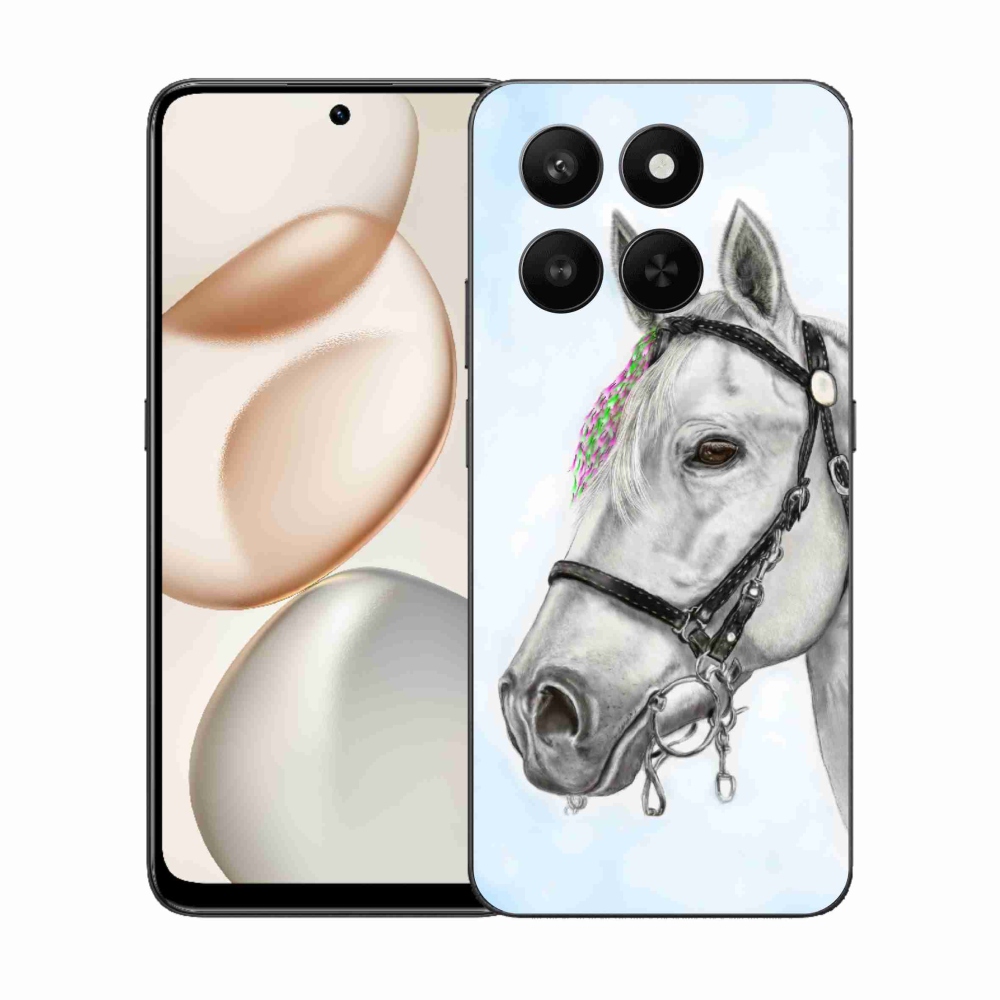 Zselés borítás mmCase a Honor 400 Smart 5G/4G/Honor X7d készülékhez - fehér ló 1