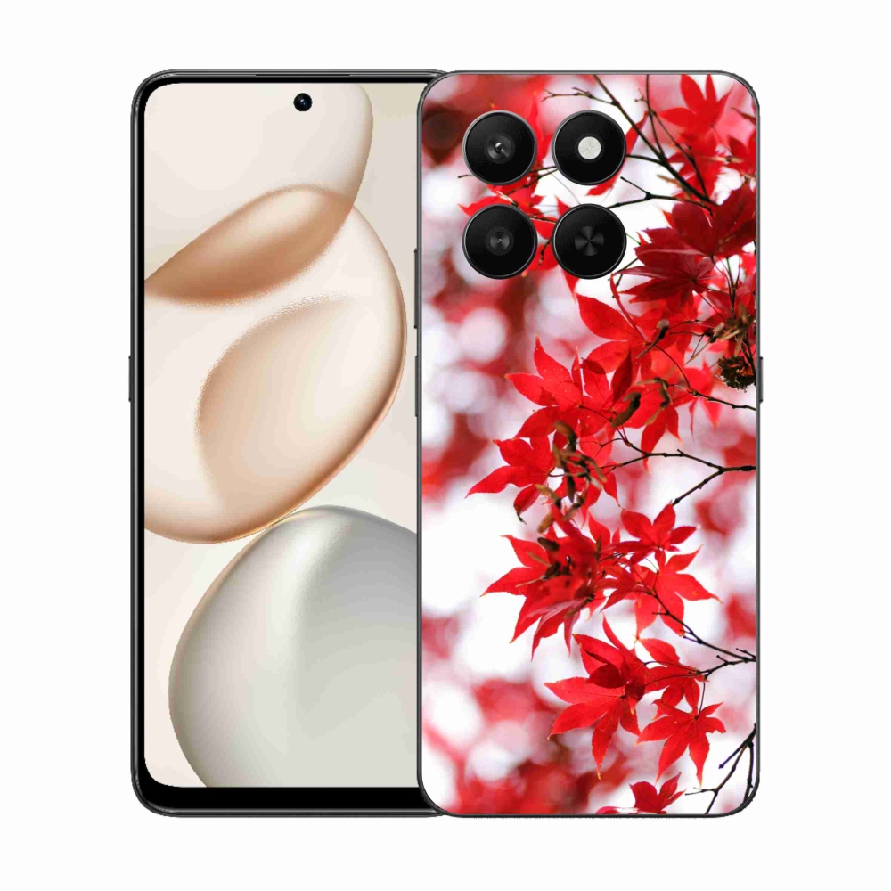 Zselés borítás mmCase a Honor 400 Smart 5G/4G/Honor X7d készülékhez - piros levelek