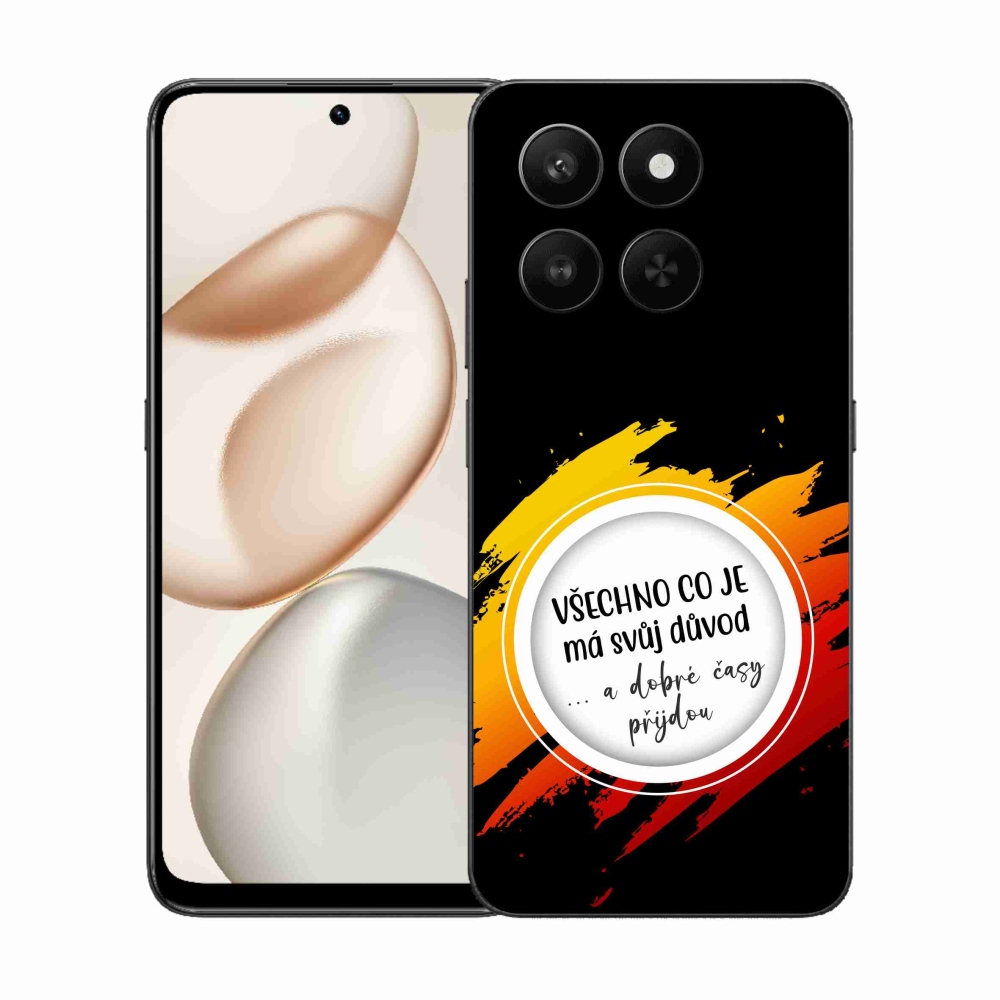 Zselés borítás mmCase a Honor 400 Smart 5G/4G/Honor X7d készülékhez - idézet 3 fekete háttér