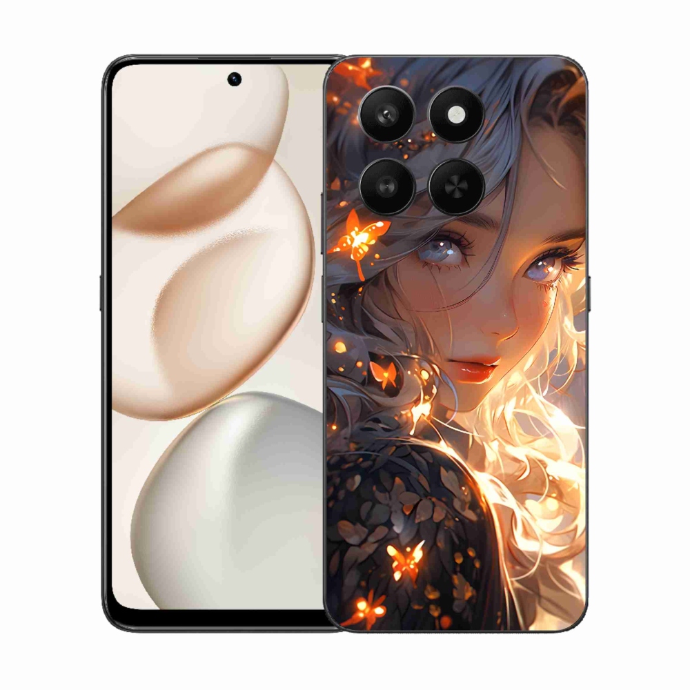 Zselés borító mmCase a Honor 400 Smart 5G/4G/Honor X7d készülékhez - lány és pillangók