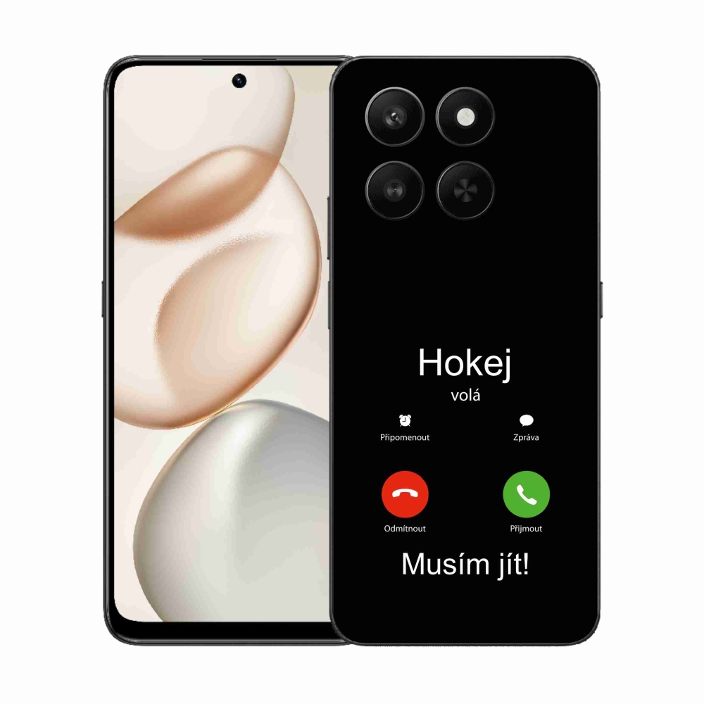 Zselés borítás mmCase a Honor 400 Smart 5G/4G/Honor X7d számára - hoki hívások fekete háttérrel