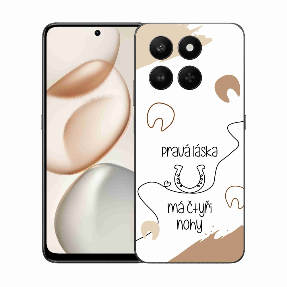 Gél borító mmCase a Honor 400 Smart 5G/4G/Honor X7d készülékhez - Ló motívum fehér háttér