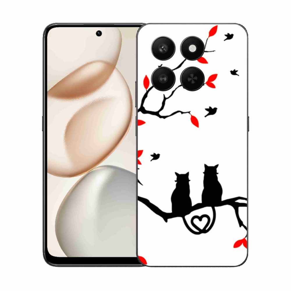 Zselés borítás mmCase a Honor 400 Smart 5G/4G/Honor X7d számára - macska szeretet