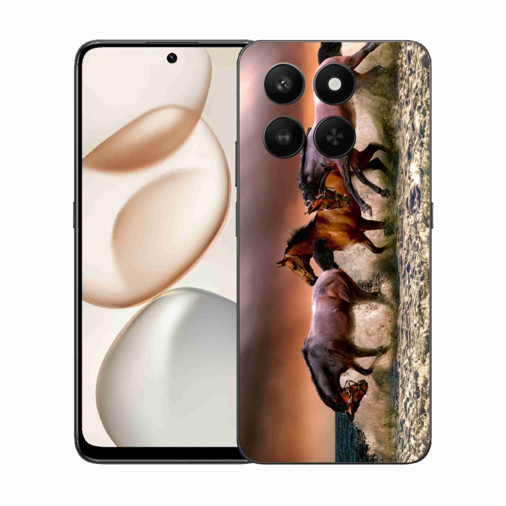 Zselés borítás mmCase a Honor 400 Smart 5G/4G/Honor X7d számára - lovak 1