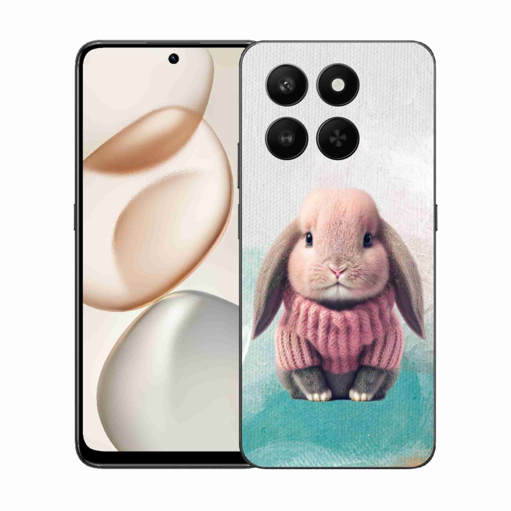 Zselés borítás mmCase a Honor 400 Smart 5G/4G/Honor X7d számára - nyúl pulóverben