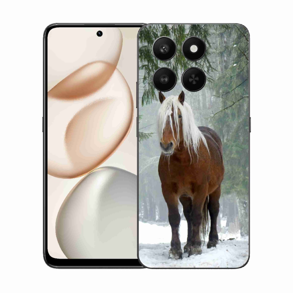 Zselés borítás mmCase a Honor 400 Smart 5G/4G/Honor X7d számára - ló az erdőben