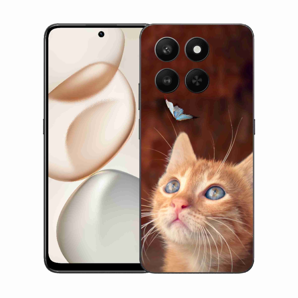 Zselés borító mmCase a Honor 400 Smart 5G/4G/Honor X7d készülékhez - pillangó és cica