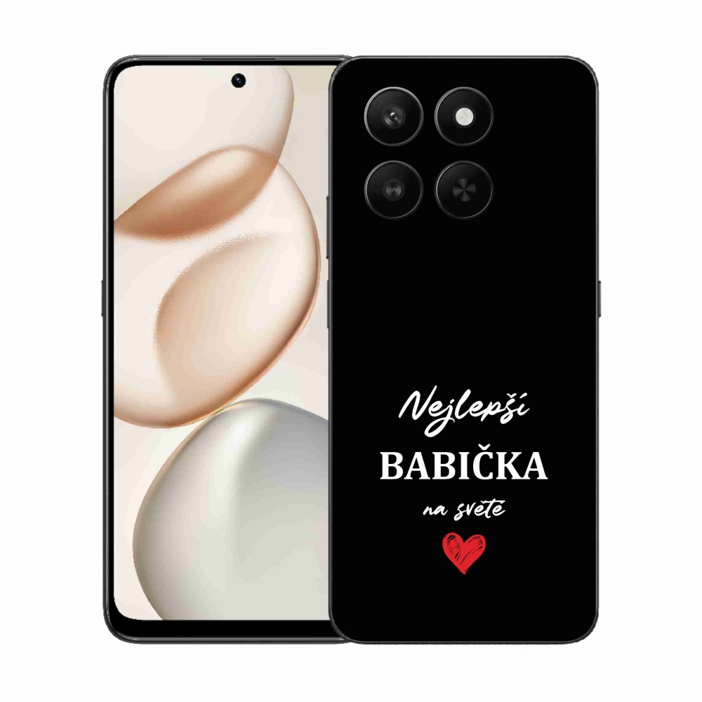 Gél borító mmCase a Honor 400 Smart 5G/4G/Honor X7d - Best Grandma 1 fekete háttérrel