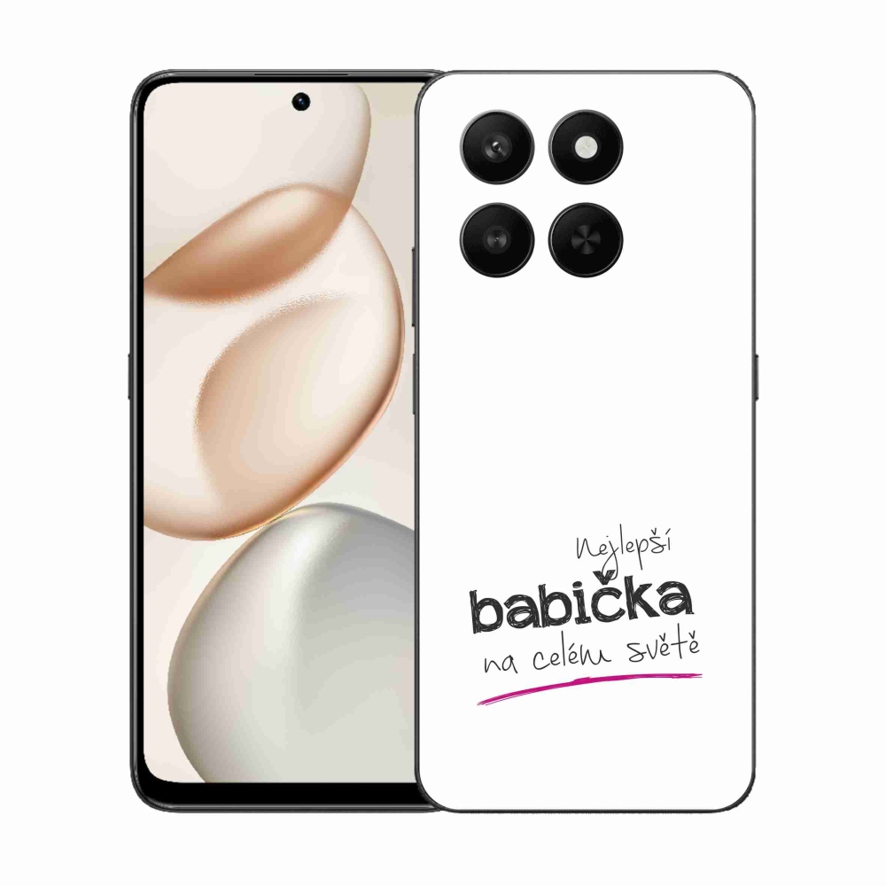 Gél borító mmCase a Honor 400 Smart 5G/4G/Honor X7d - Best Grandma 4 fehér háttérrel