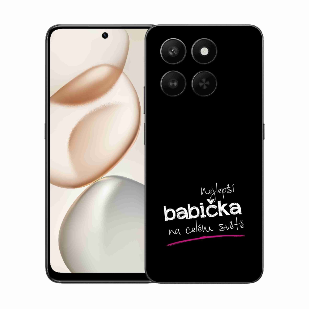 Gél borító mmCase a Honor 400 Smart 5G/4G/Honor X7d - Best Grandma 4 fekete háttérrel