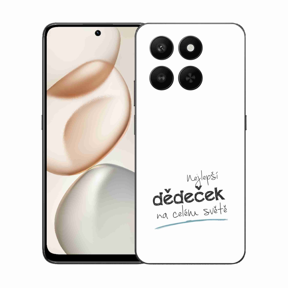 Gél borító mmCase a Honor 400 Smart 5G/4G/Honor X7d számára - Legjobb nagypapa 3 fehér háttér