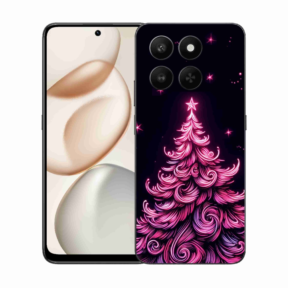 Zselés borítás mmCase a Honor 400 Smart 5G/4G/Honor X7d számára - neon karácsonyfa 2