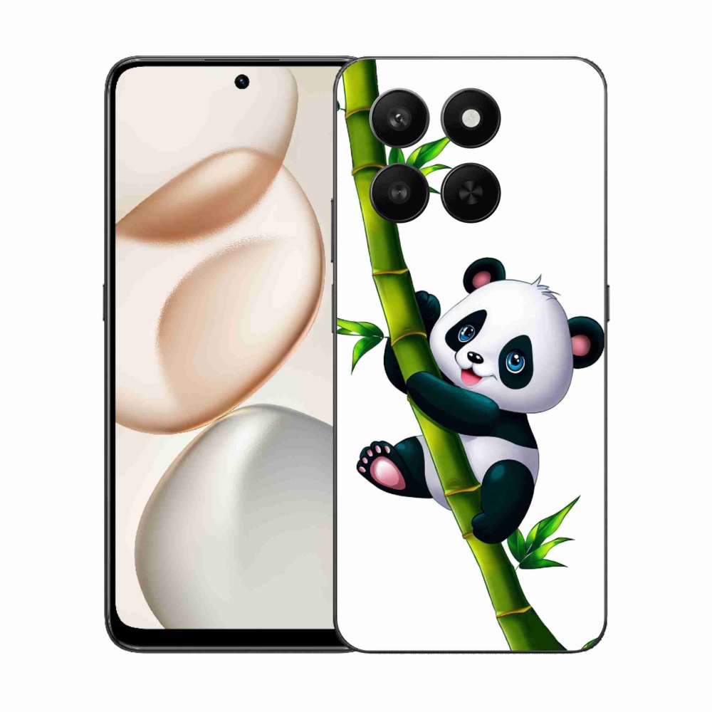 Zselés borítás mmCase a Honor 400 Smart 5G/4G/Honor X7d számára - panda a bambuszon