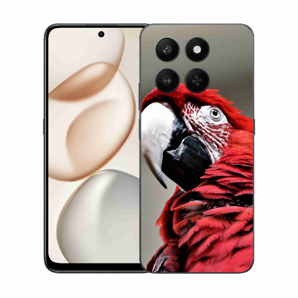 Zselés borítás mmCase a Honor 400 Smart 5G/4G/Honor X7d készülékhez - papagáj ara piros