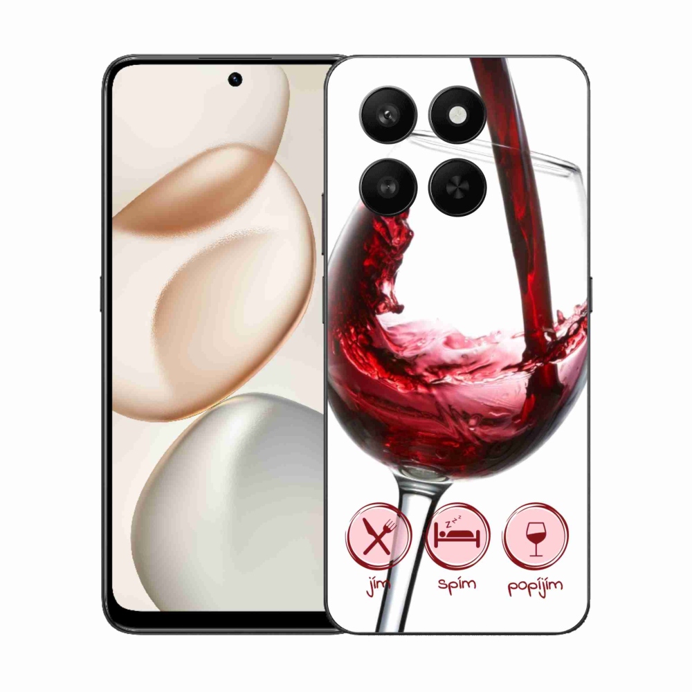 Zselés borító mmCase a Honor 400 Smart 5G/4G/Honor X7d készülékhez - borospohár piros