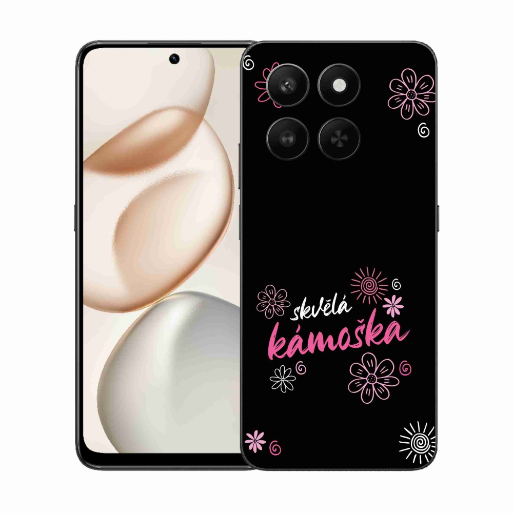 Gél borító mmCase a Honor 400 Smart 5G/4G/Honor X7d - nagyszerű barát fekete háttérrel