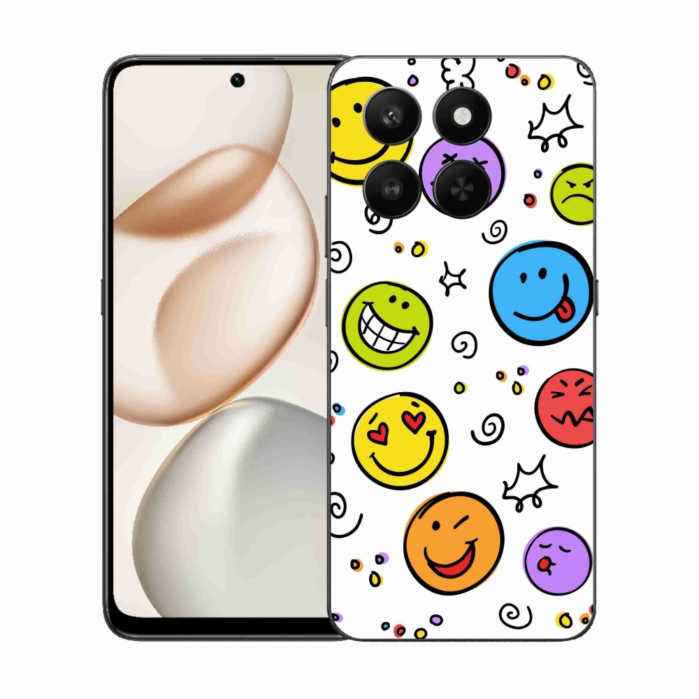 Zselés borítás mmCase a Honor 400 Smart 5G/4G/Honor X7d számára - smiley-k