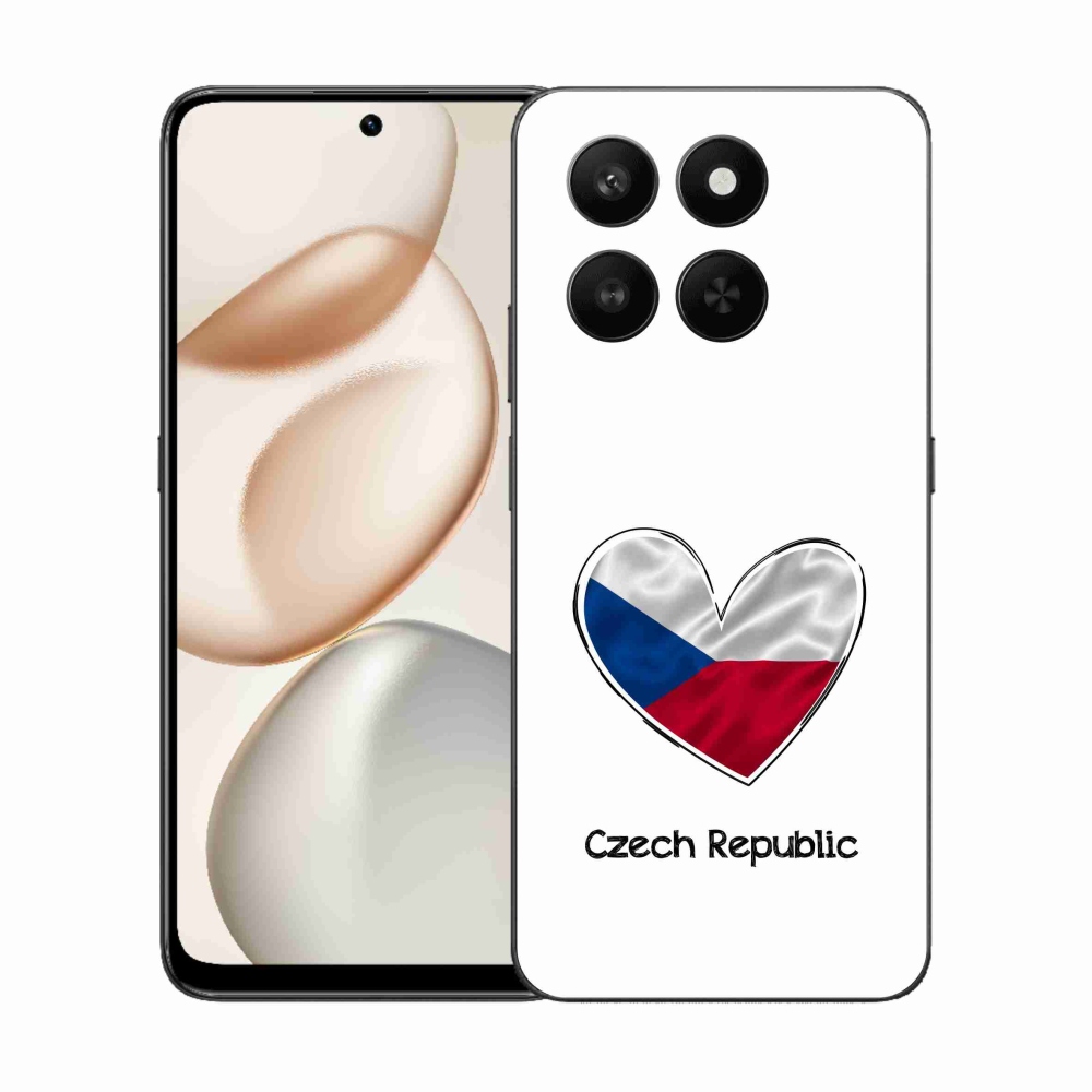 Zselés borító mmCase a Honor 400 Smart 5G/4G/Honor X7d készülékhez - szív zászló fehér háttérrel