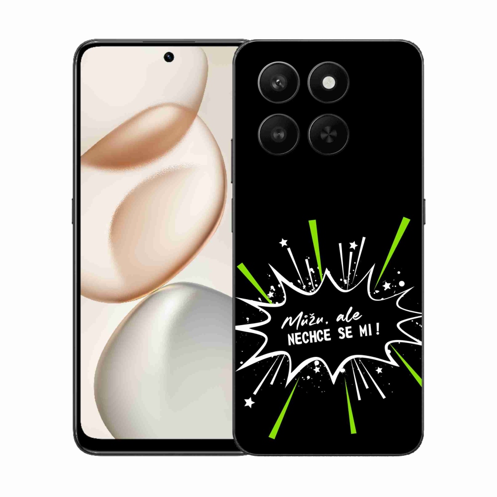 Zselés borító mmCase a Honor 400 Smart 5G/4G/Honor X7d készülékhez - vicces szöveg 11 fekete háttér