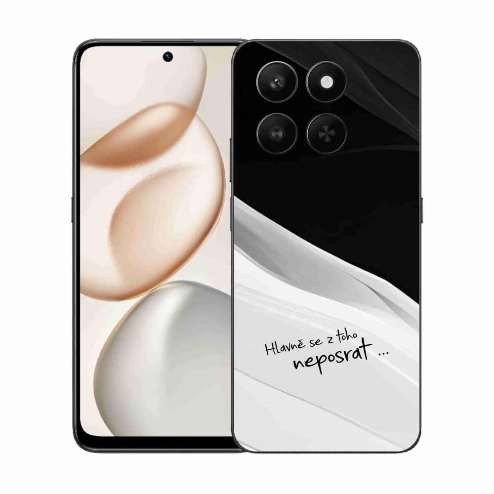 Gél borító mmCase a Honor 400 Smart 5G/4G/Honor X7d készülékhez - vicces szöveg 13 fehér és fekete háttérrel