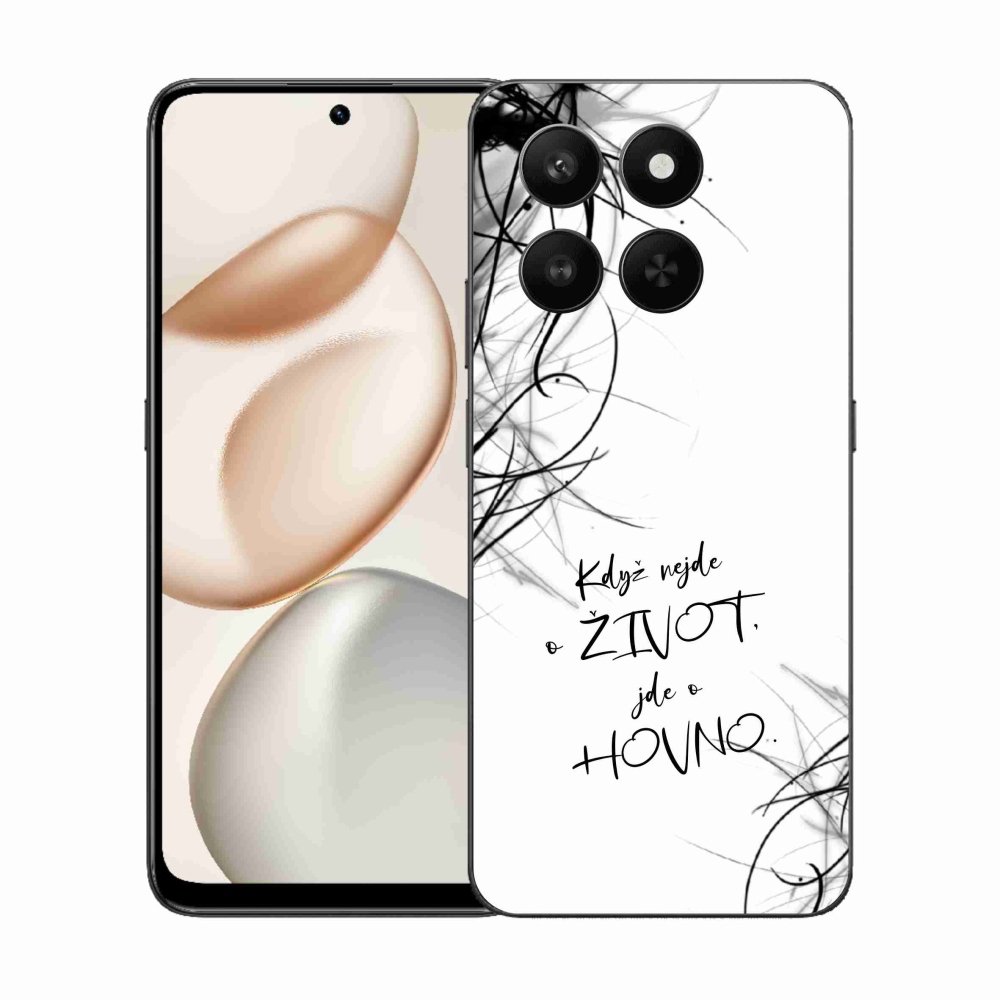 Zselés borító mmCase a Honor 400 Smart 5G/4G/Honor X7d készülékhez - vicces szöveg 16 fehér háttérrel