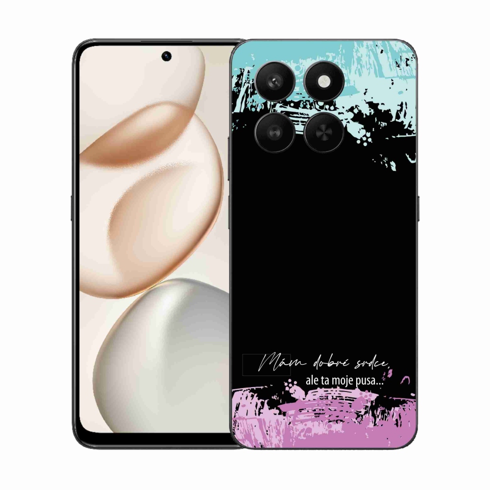 Gél borító mmCase a Honor 400 Smart 5G/4G/Honor X7d készülékhez - vicces szöveg 3 fekete háttérrel