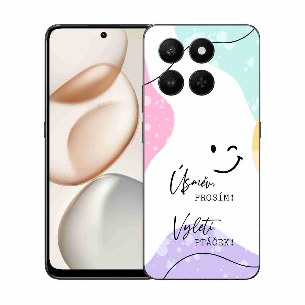 Gél borító mmCase a Honor 400 Smart 5G/4G/Honor X7d készülékhez - vicces szöveg 4 fehér háttérrel