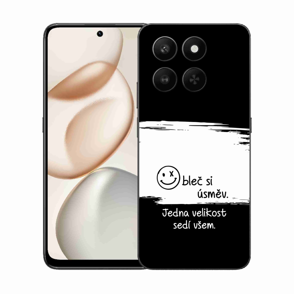 Gél borító mmCase a Honor 400 Smart 5G/4G/Honor X7d készülékhez - vicces szöveg 8 fekete és fehér háttérrel