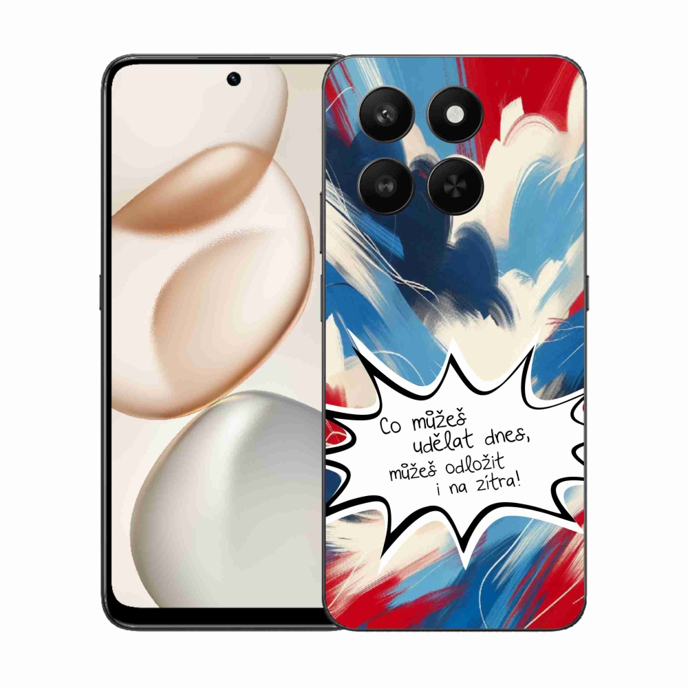 Zselés borító mmCase a Honor 400 Smart 5G/4G/Honor X7d készülékhez - vicces szöveg 9 fehér háttér