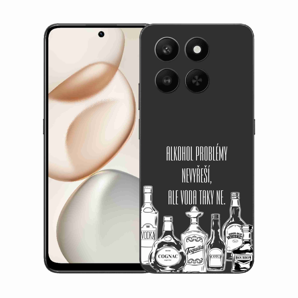 Zselés borító mmCase a Honor 400 Smart 5G/4G/Honor X7d készülékhez - vicces szöveg fekete háttérrel