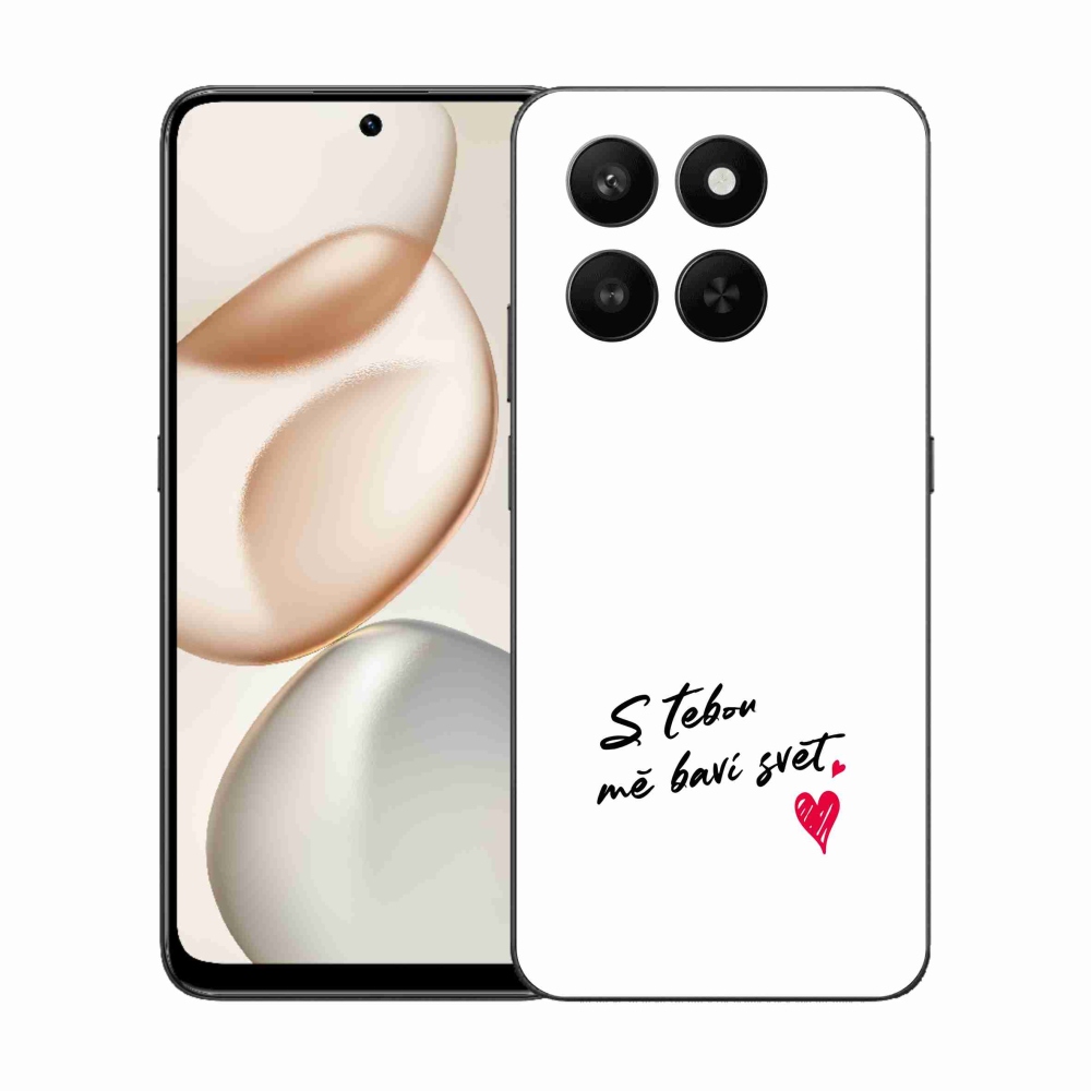 Gél borító mmCase a Honor 400 Smart 5G/4G/Honor X7d készülékhez - szerelmes szöveg 1 fehér háttér