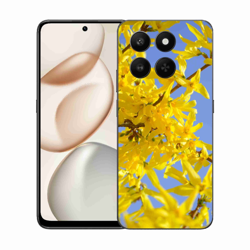 Zselés borító mmCase a Honor 400 Smart 5G/4G/Honor X7d készülékhez - sárga virágok