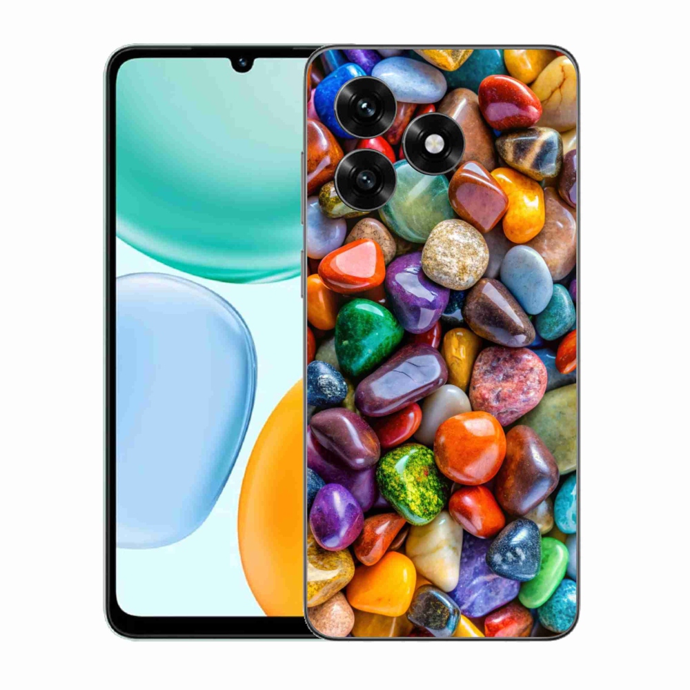 Zselés borítás mmCase a Honor X5c Plus számára - színes strasszkövek