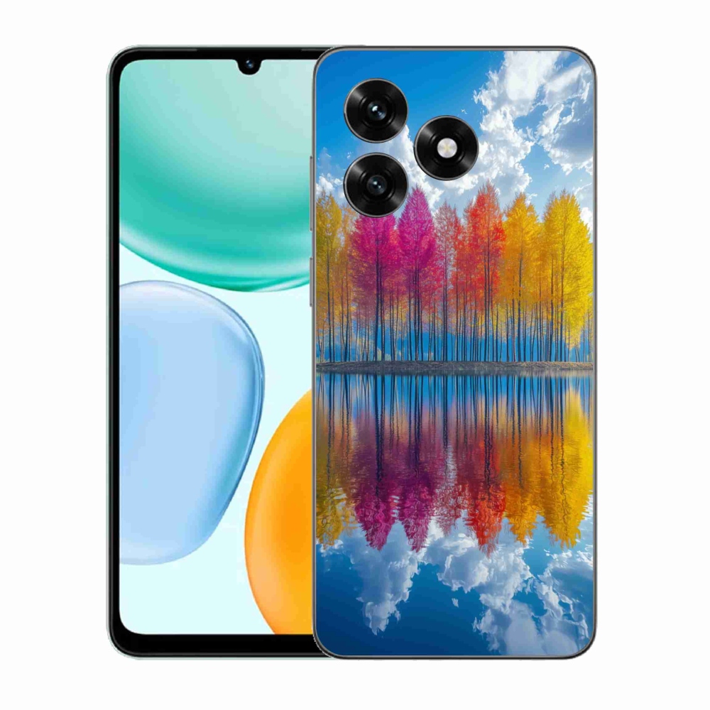 Zselés borítás mmCase a Honor X5c Plus számára - színes fák