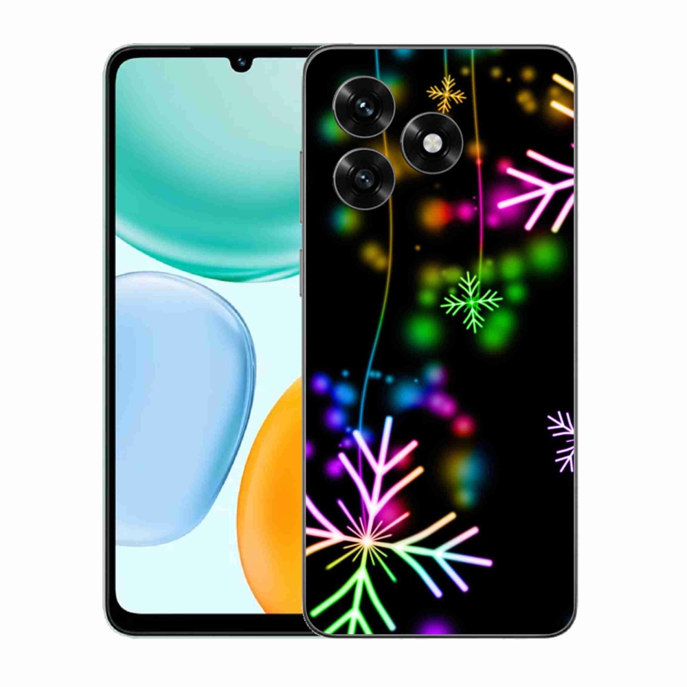 Zselés borítás mmCase a Honor X5c Plus számára - színes pelyhekkel