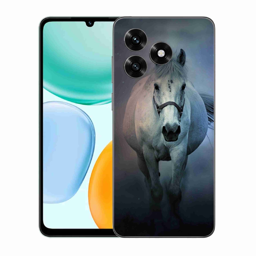 Gél borítás mmCase a Honor X5c Plus számára - futó fehér ló