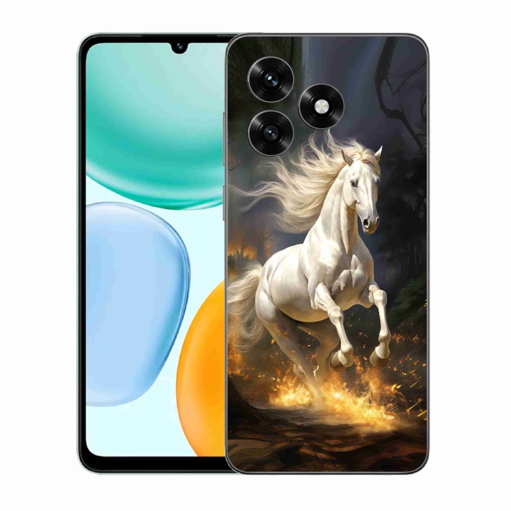 Zselés borítás mmCase a Honor X5c Plus-hoz - fehér ló 2