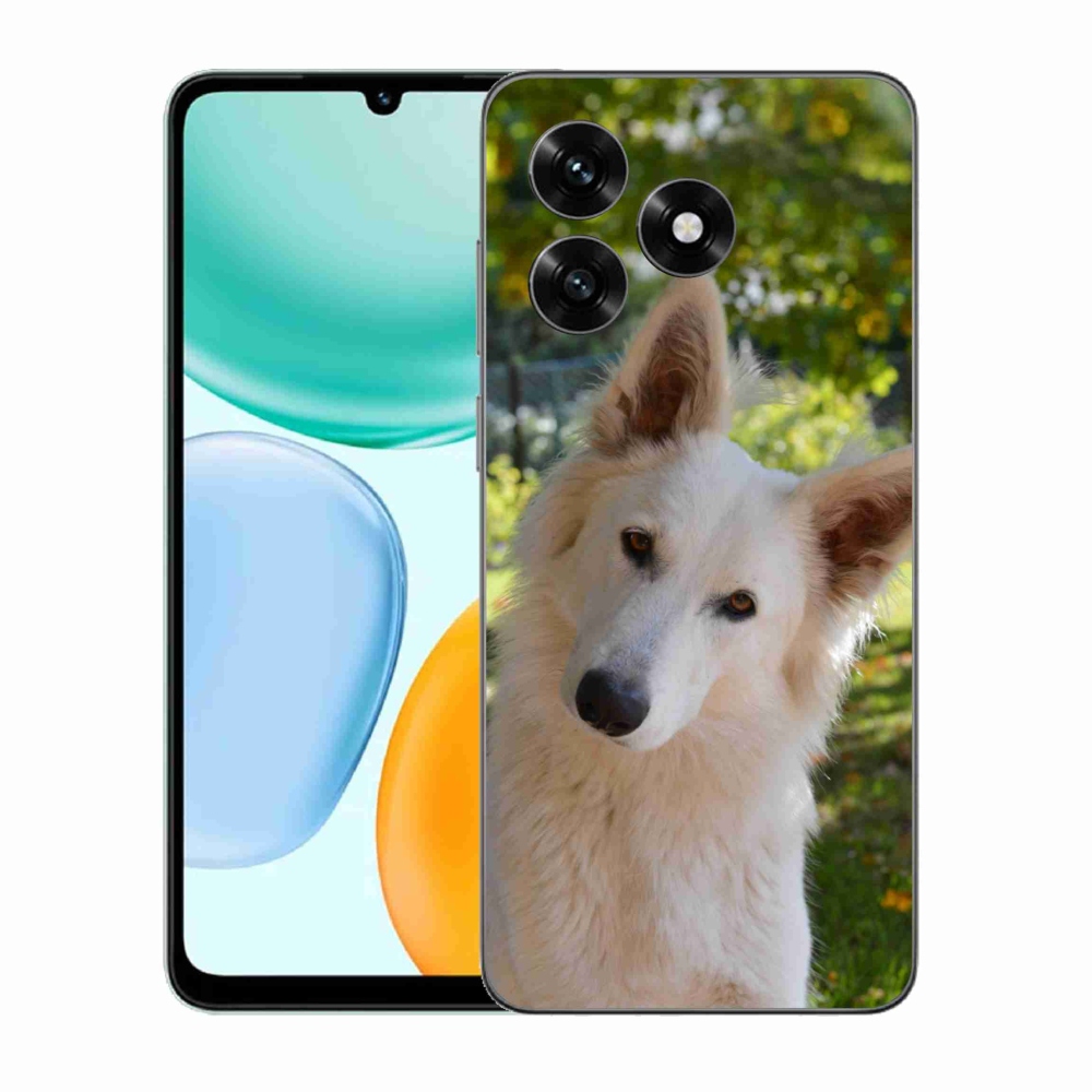 Gél borítás mmCase a Honor X5c Plus számára - Fehér svájci juhász 1