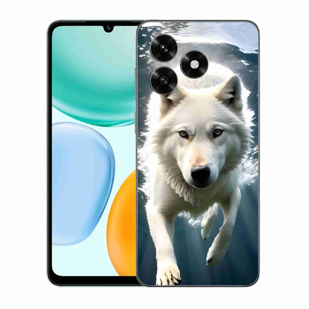 Zselés borítás mmCase a Honor X5c Plus-hoz - fehér farkas