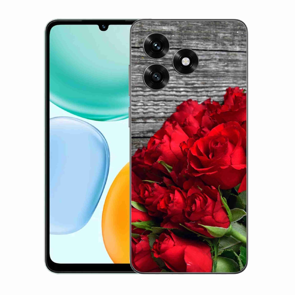 Gél borítás mmCase a Honor X5c Plus készülékhez - piros rózsa