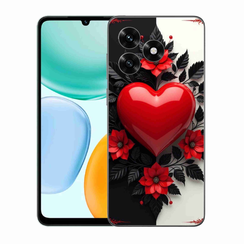 Gél borítás mmCase a Honor X5c Plus készülékhez - piros szív