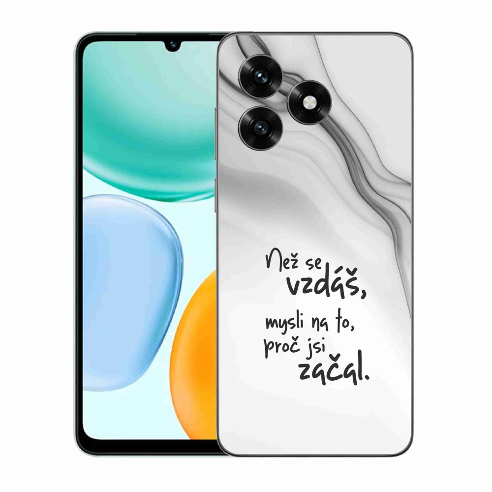 Zselés borítás mmCase a Honor X5c Plus számára - idézet 2 fehér háttér