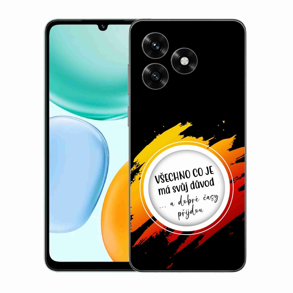 Gél borítás mmCase a Honor X5c Plus készülékhez - idézet 3 fekete háttér