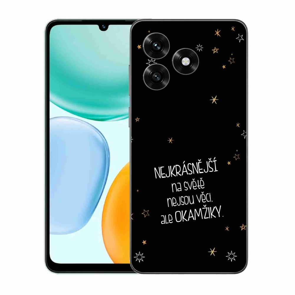 Gél borítás mmCase a Honor X5c Plus készülékhez - Idézet 4 fekete háttér